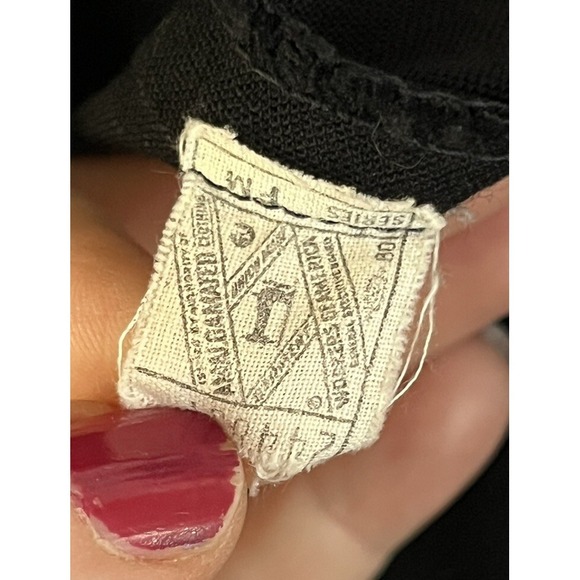 Vintage Alfred Shaheen Black Long Maxi Dress Asian Script Master Printer Sz XS/S - Picture 8 of 11